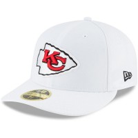 Men's Kansas City Chiefs New Era White Omaha Low Profile 59FIFTY Fitted Hat 3156577